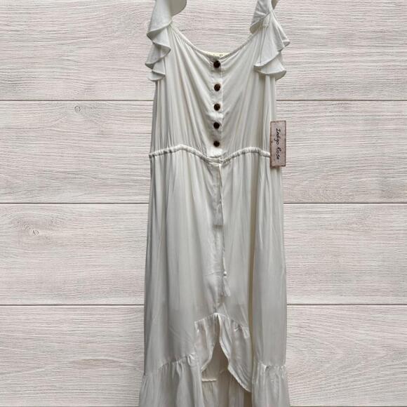 Indigo Rose White Ruffle Strap Maxi Dress – XL - NWT - Picture 2 of 6
